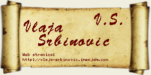 Vlaja Srbinović vizit kartica